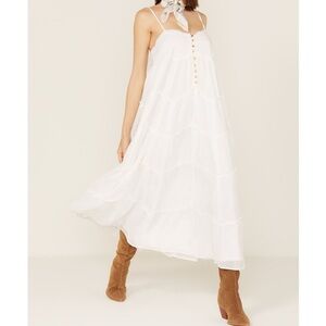 Show me your mumu white trapeze dress